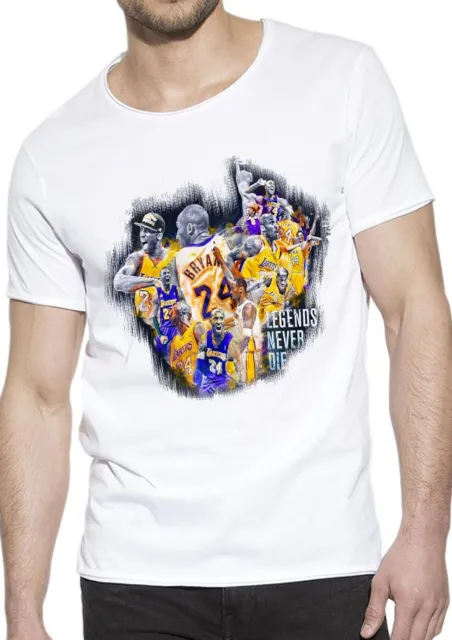 T-Shirt Kobe Bryant Basket NBA Uomo Abbigliamento 100% Cotone Taglia da S a XXL 2