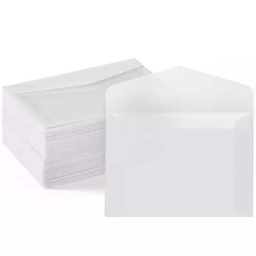 pack of 100 #6 Glassine Envelopes 3 3/4 x 6 3/4 (HxW)