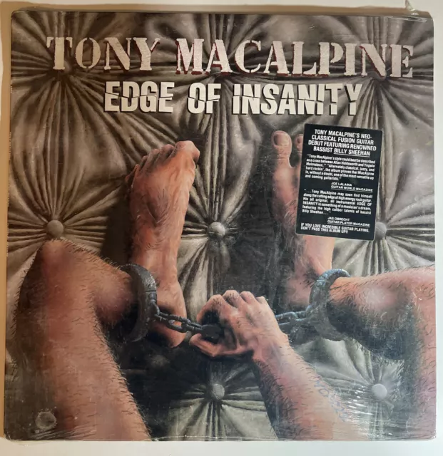 Disco de vinilo sellado Tony Macalpine Edge of Insanity bombo sello metal