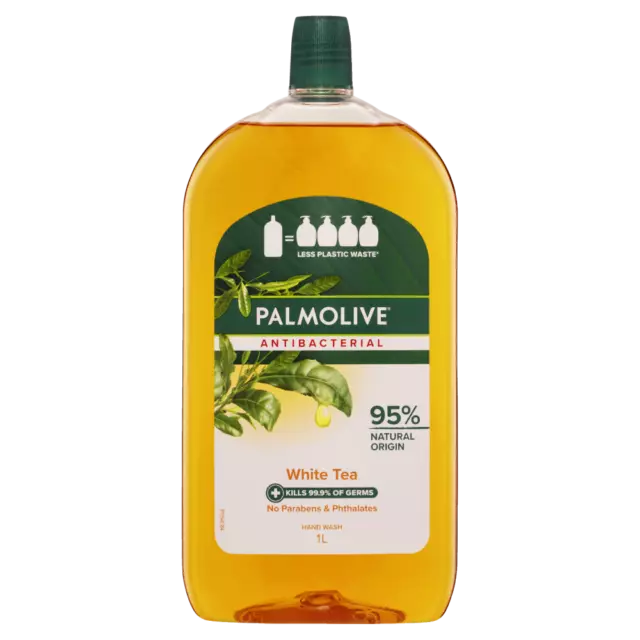 Palmolive Antibacterial Hand Wash Refill 1 Litre - White Tea Extract 0% Paraben