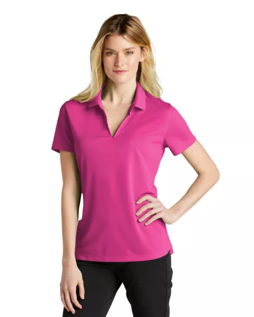 Nike Golf Shirt Womens Medium M Dri-FIT Micro Pique 20 Polo Vivid Pink Workout