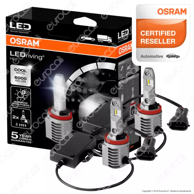 2 LAMPADE OSRAM H11 LEDriving HL 65211CW Lampadine Fari Auto Moto