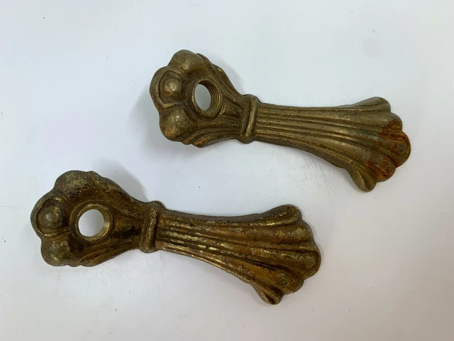 Antique Cast Brass Wall Sconce light fixture arms Art Deco Ornate 2 matching pr 2