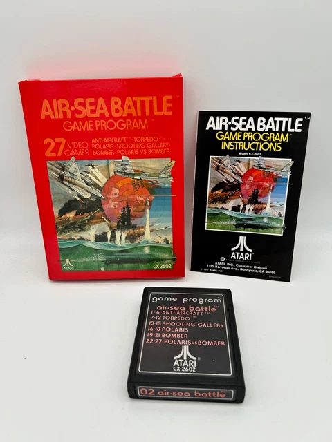 Jeu Atari 2600 Air Sea Battle Complet En Boîte - Version PAL (N°5097S), état Correct