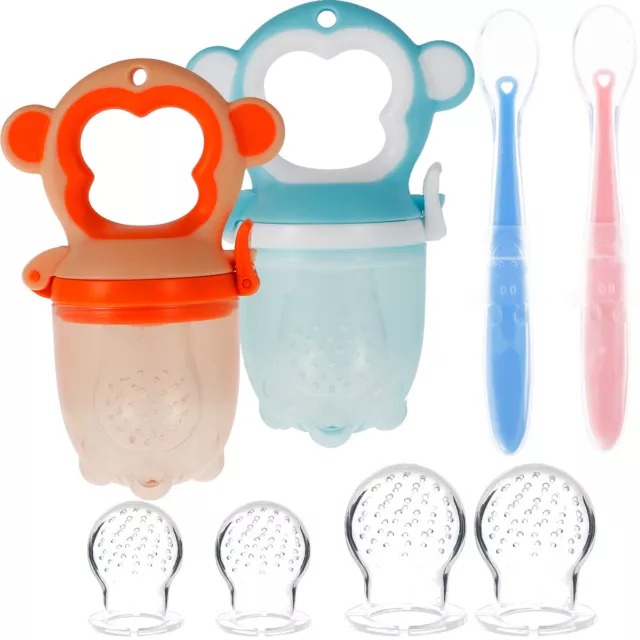 2pcs Baby Food Feeder Food-grade Silicone Feeding Soother BPA-free Fruit Feederⓥ