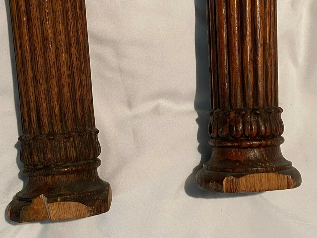 Late 19Th Century Carved Oak Architectural Salvage  Elements - Pair 7
