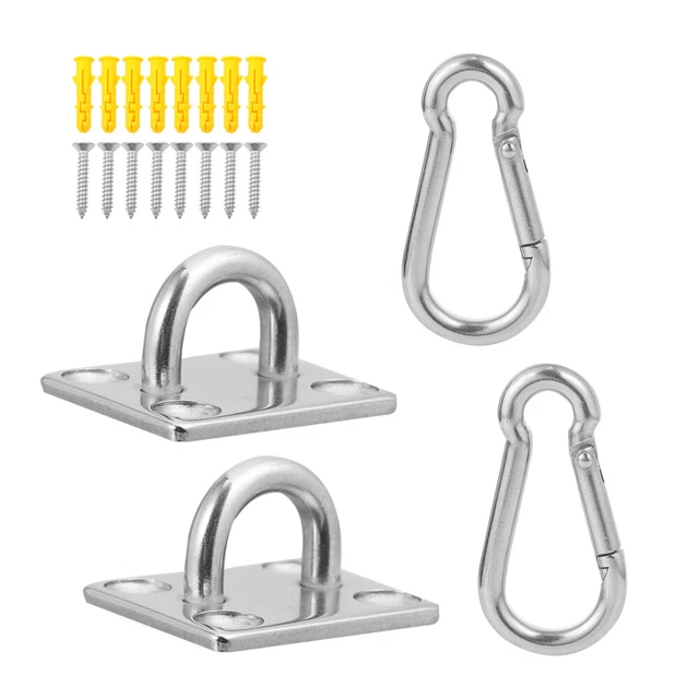 Hammock Hooks Pad Eye Plate Hook Load-bearing Hook Ceiling Hook Carabiner