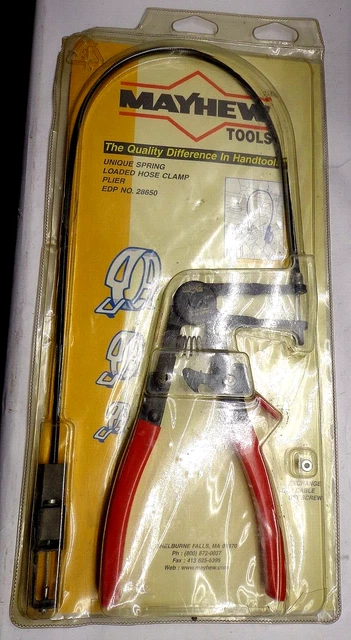 NEW MAYHEW SPRING LOADED HOSE CLAMP PLIERS w/ FLEXIBLE CABLE  28650 - FREE SHIP!
