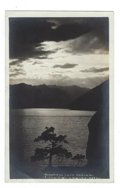 Rppc "Beautiful Lake Chelan"  Washington Wa Photo By  L. D. Lindsley