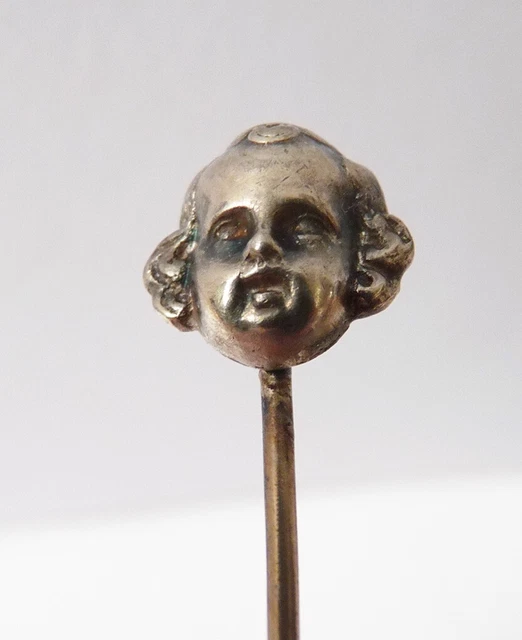 EPINGLE à CRAVATE broche ANCIENNE AMETHYSTE en Argent Massif