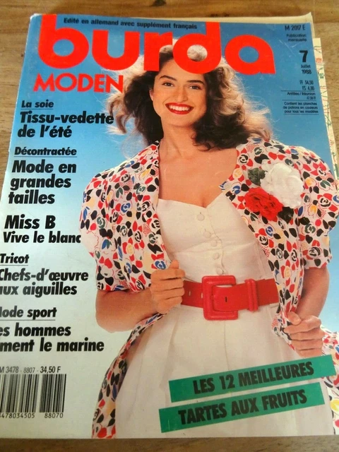 Magazine Burda Moden Mars 1988 – Patron De Veste Miss B Allure Sportive Vintage
