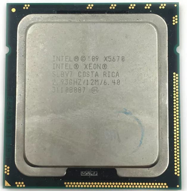 Procesador CPU de seis núcleos Intel Xeon X5670 SLBV7 2,93 GHz 12 MB 6,4 GT/s LGA1366