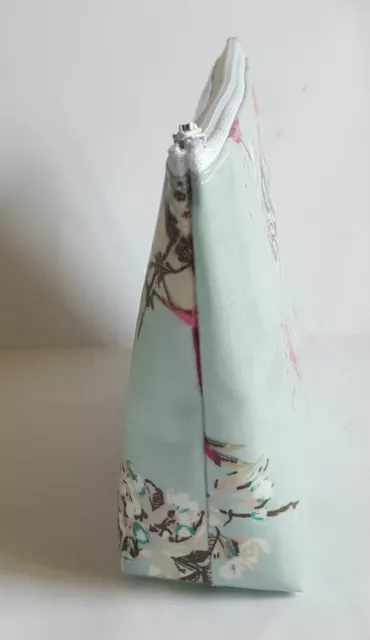 Beautiful Birds PVC Coated Fabric Handmade Make Up Bag Toiletry Bag 3