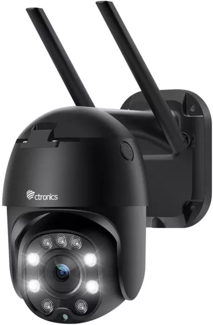 Ctronics Caméra de Surveillance WiFi Extérieure Caméra 1080P Suivi Automatique