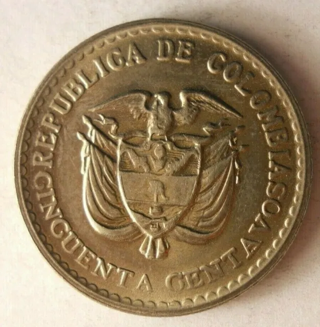 1965 Kolumbien 50 Centavos - Exotische Münze - Au Menge Qqq 2