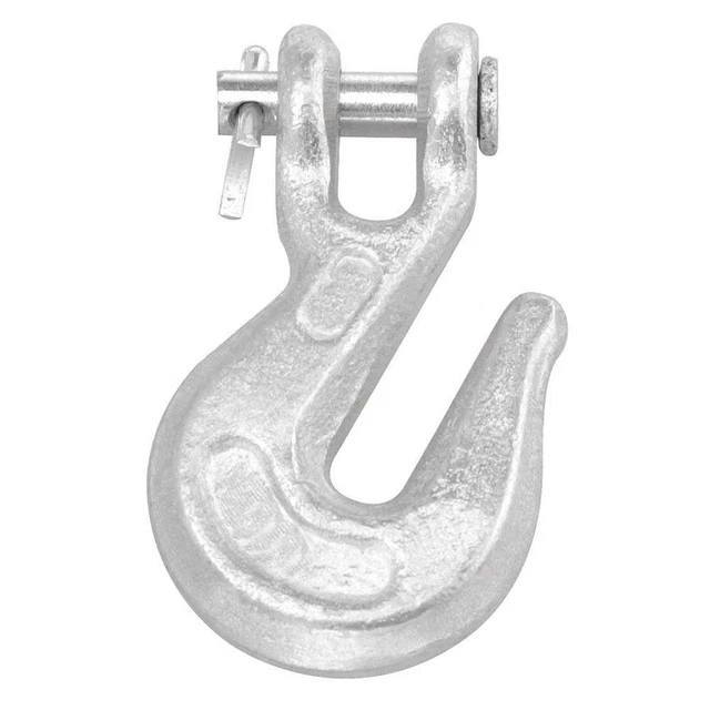 CAMPBELL T9501424 Hook,1/4 in,2600 lb.,Clevis,Carbon Steel