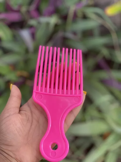 Plastic Afro Pick Hair Comb Detangle Wig Braid Hair Lift Styling Curly Pik Combs