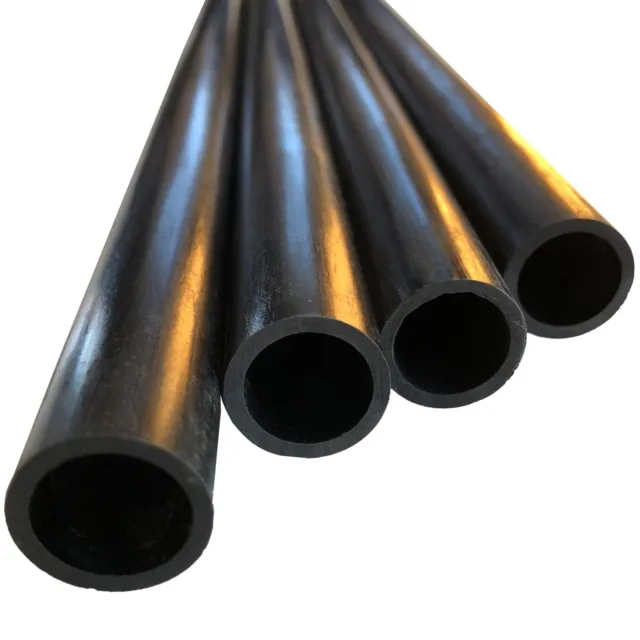 (1) 8mm x 6mm x 1000mm Carbon Fiber Tube - Black-Pultruded Round Tube