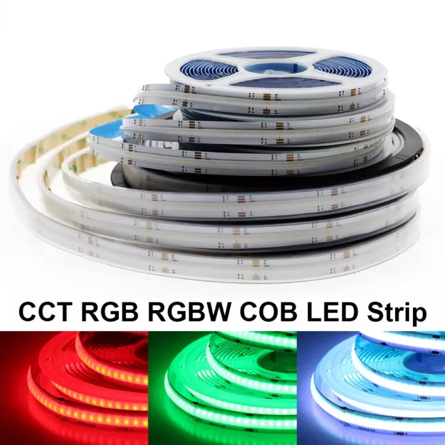 RGB CCT RGBW COB LED Strip 24V LEDs High Density Flexible IP67 Waterproof