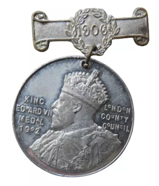 1906 King Edward VII Medal London County Council For Punctual Attendance