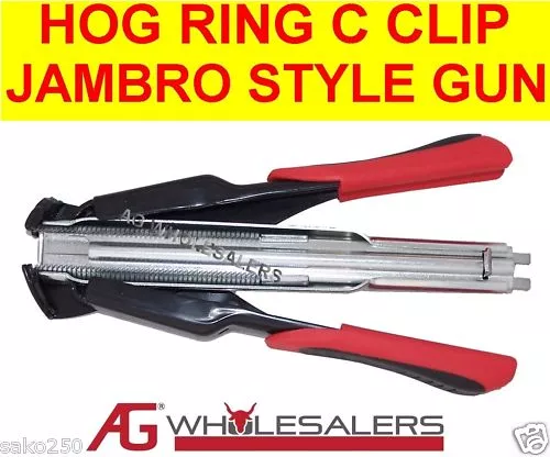 C7 Hog Ring Gun C Clip Inc 2500 Zinc Alu Rings -Jambro Stlye Pliers Fence Ringer