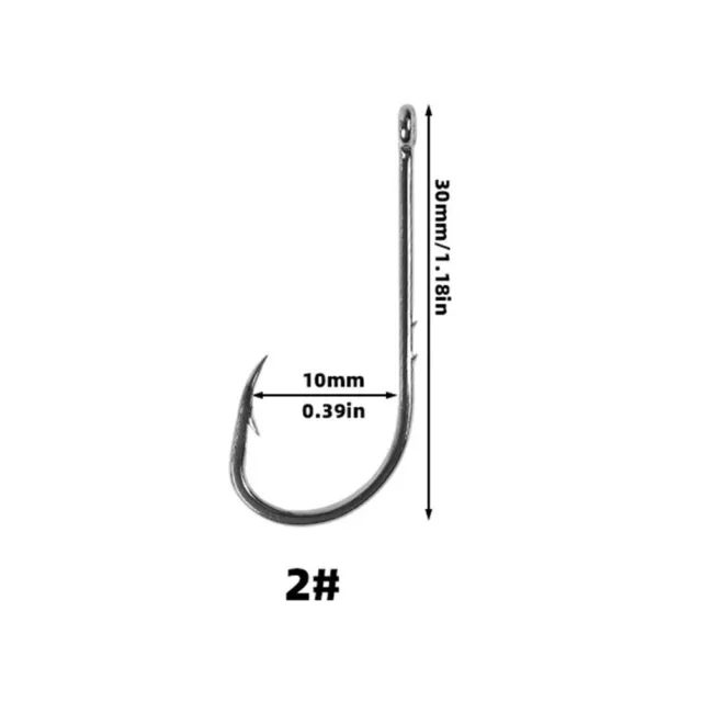 Angelhaken Backthorn-Haken Krummes Maul Meeresangeln Terminal Tackle 100 Stück