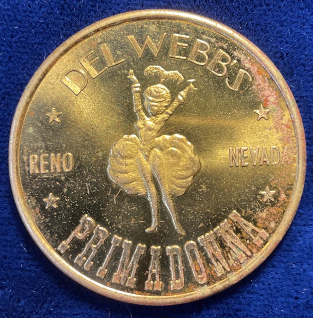 Vintage 1976 DEL WEBB'S PRIMADONNA TOKEN Casino Chip RENO Nevada Bicentennial 6