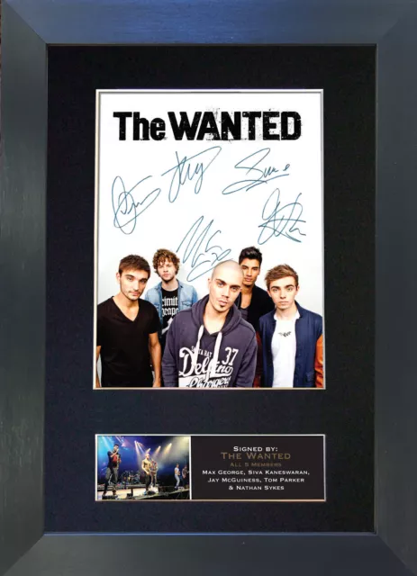 #208 THE WANTED Signed Mounted Reproduction Autograph Photo Prints A4