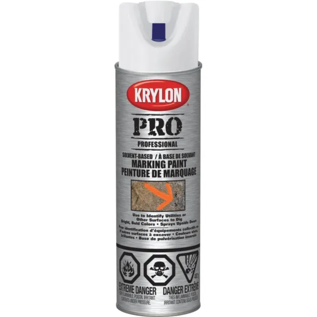 Professional Solvent-Based Marking Spray Paint - White, 482 g