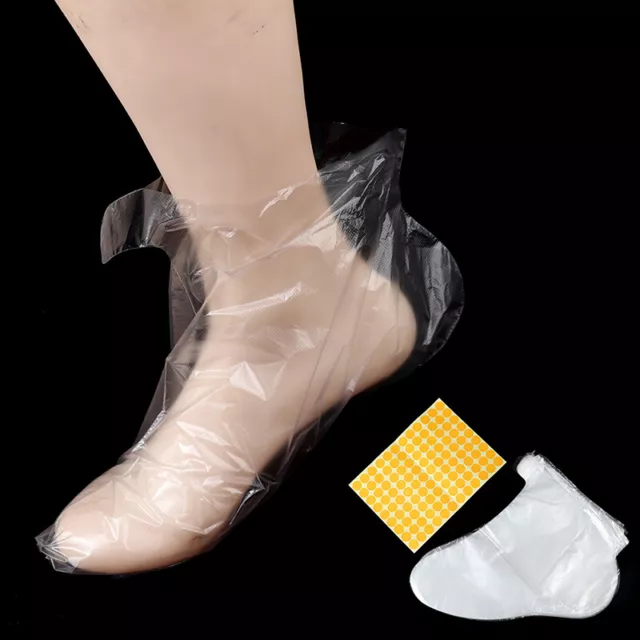 100pcs Clear Plastic Disposable Bath Liner Foot Pedicure Spa Wax Cover Bag So ZF