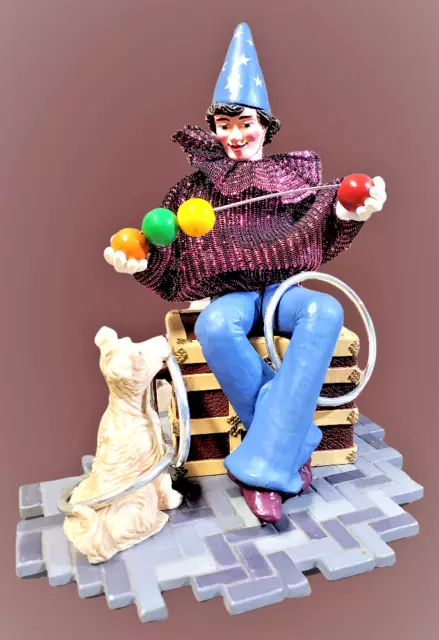 HALLMARK Animated Juggler Clown Musical Box with Circus Dog