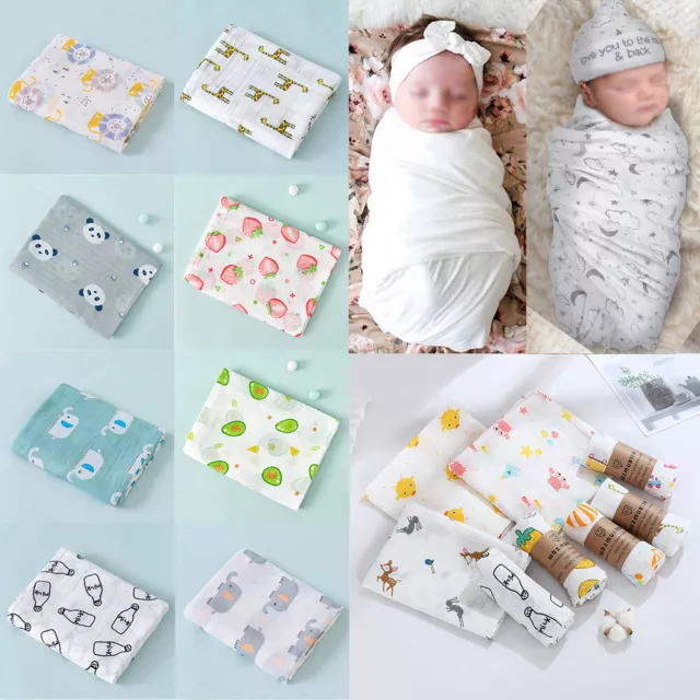 Baby Muslin Swaddle Blanket Newborn Wraps Stroller Cover Summer Bedding Cotton