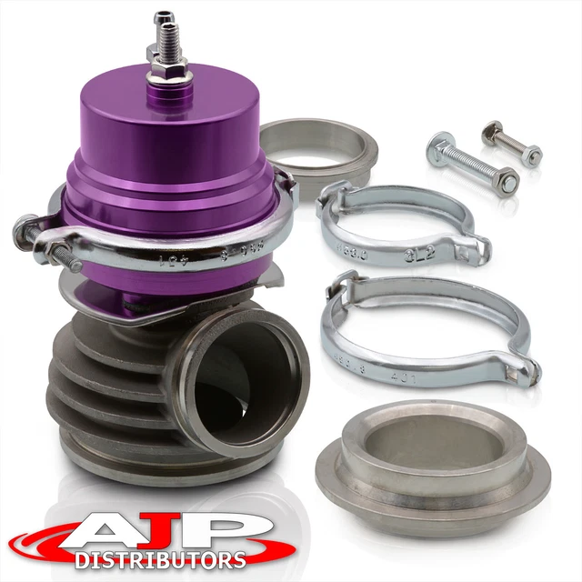 50mm Turbo Charger Vband Cast Wastegate Manifold Dump Valve Psi Purple