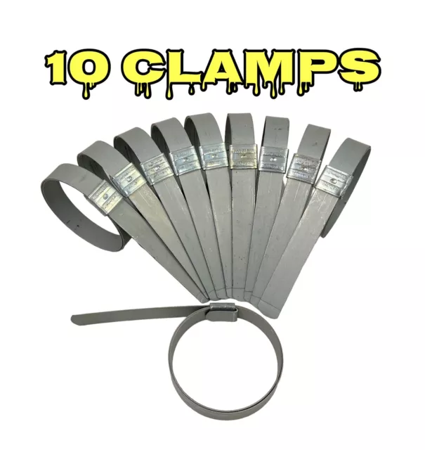 ☀️(10 Pack) 2-1/2" Preformed Center Punch Clamps, Carbon Steel 5/8" W x 2.5" Dia