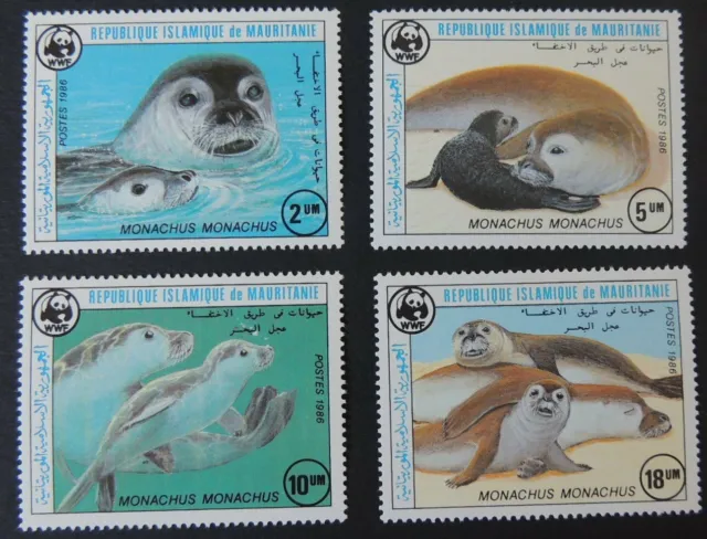 mauritania 1986 WWF mediterranean monk seal mnh marine-life mammals