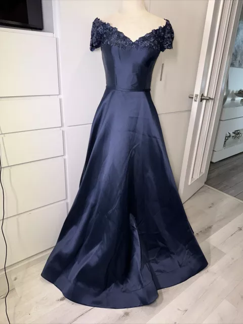 New La Femme Dress- Ball Gown- Prom- Size 4-Navy Retail $398