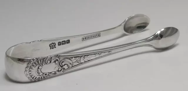 Victorian Sterling Silver Sugar Tongs (3 ¾” long) - Hallmarked 1899