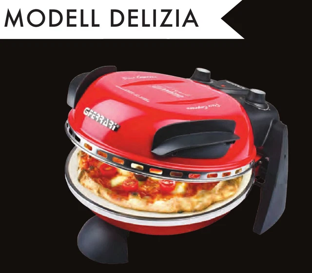 G3 Ferrari Pizzaofen Turbo Pizzamaker Delizia Pizzamaker Miniofen rot 400 °C