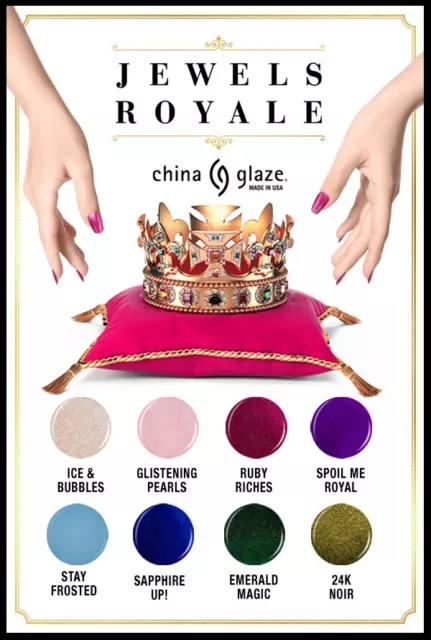 China Glaze Nail Polish JEWELS ROYALE Winter 2021 Full Size 0.5 oz - Pick Any