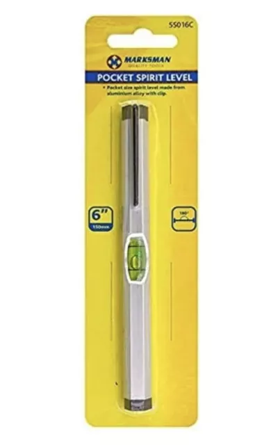 pocket spirit level mini measure handy clip on ideal 6 inch light weight level