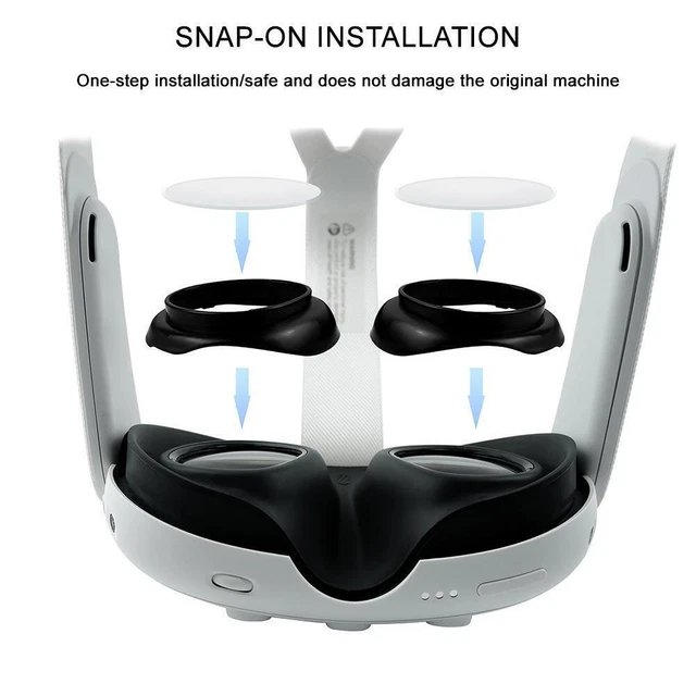 For Meta 3 VR Glasses Lens Protector Frame W/Headset c Mirror Anti-scrat F5D9