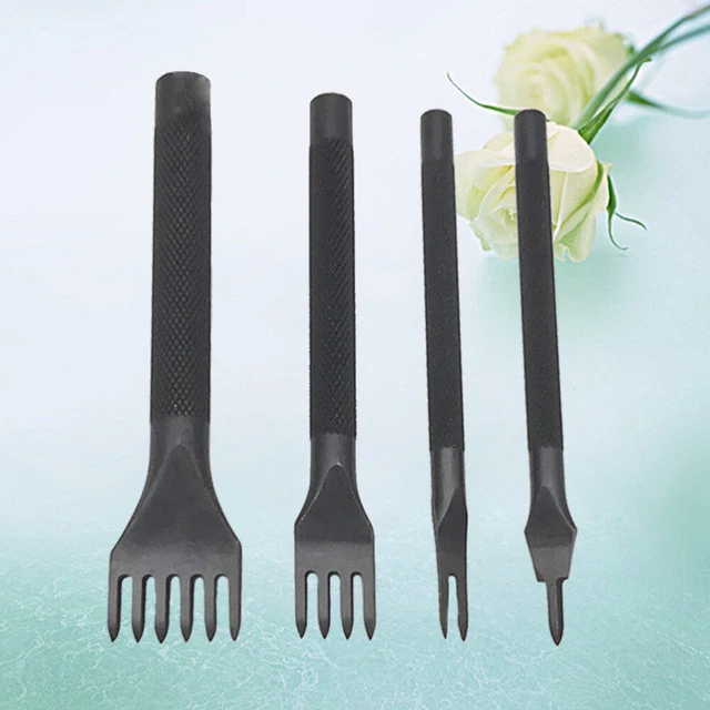 4 Pcs Meißellocher-Set Diamantmeißelleder DIY-Diamant-Schnürung Suite