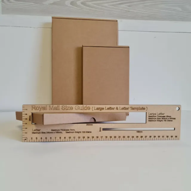 Royal Mail PPI Letter Size Guide Post Office Postal Price Postage Ruler Template 2