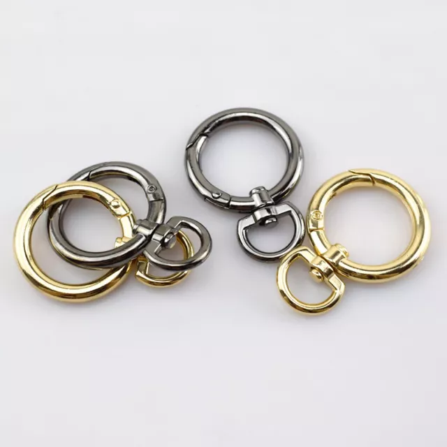 Swivel Clasp Snap Clip Trigger Spring Gate Double Ring Keyring Buckle Bag Hook