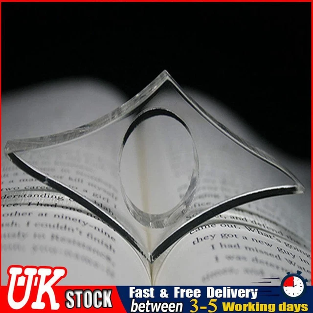 UK Acrylic Book Paper Clips Page Holder Stationery School Office Bookmarks (M)
