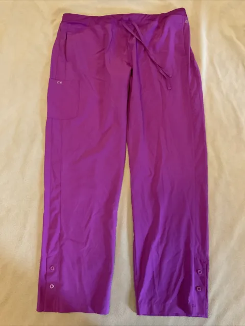 Barco one scrub pants Xl purple active stretch Perforated Side Stripe