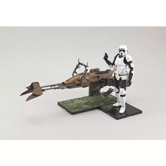 Star Wars Return of the Jedi Scout Trooper&Speeder Bike Model kit BANDAI ... 2