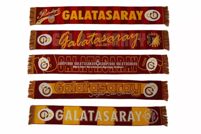 Schal Galatasaray für Fussballfans rot gelb mit Fransen - .de