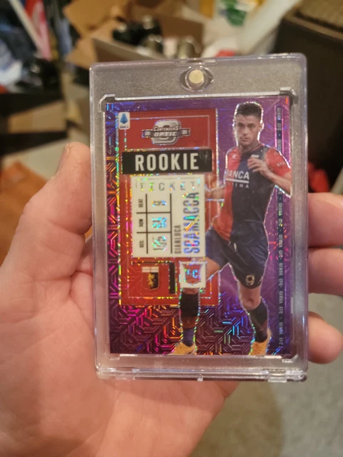 Gianluca Scamacca 2020-21 Contenders Optic Rookie Ticket RC Purple Mojo Prizm #8
