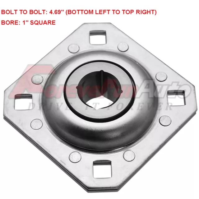 FD208R1 ST208-1N Harrow Flange Disc Bearing 1" Square for Farming Applications